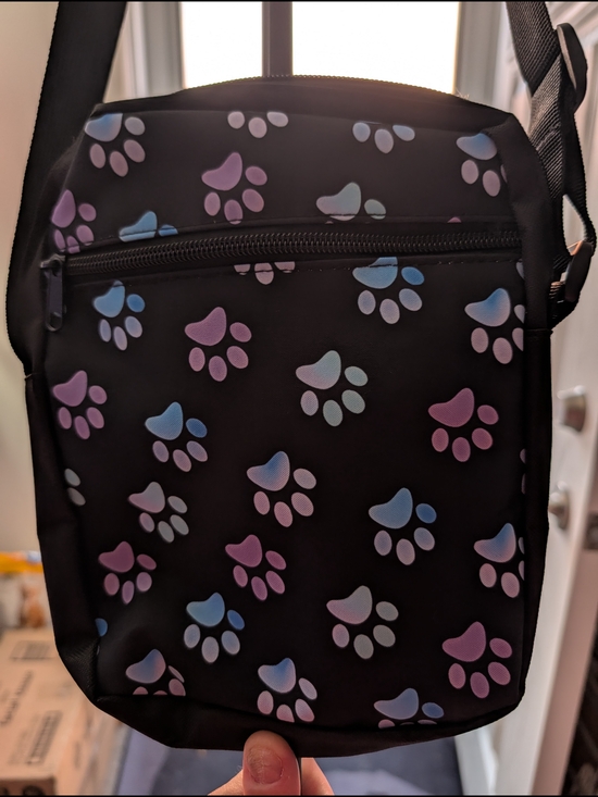 Source Unknown Handbags - Crossbody Bag with Pastel Paw Print
